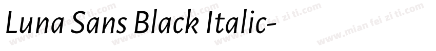 Luna Sans Black Italic字体转换